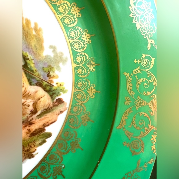 Volkstedt Porcelain 11” Handpainted Plate Made In Germany. - Picture 7 of 7